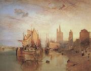 Joseph Mallord William Turner Cologne,the arrival lf a pachet boat;evening (mk31) oil painting artist